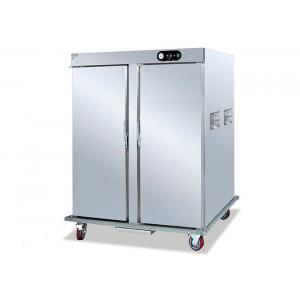 China Stainless Steel Two Doors Food Warmer Cart Mobile Food Heat Holding Cabinet supplier