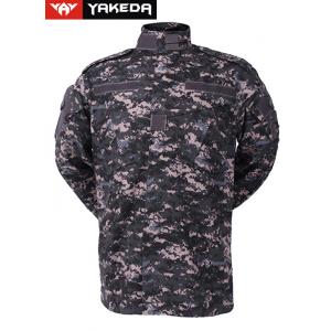China Anti UV Army Camouflage Clothes With Zigzag Stitched Mandarin Collar supplier