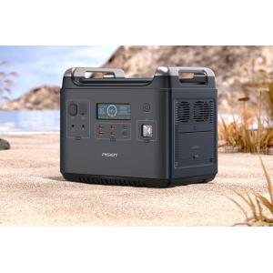 Black 2000W Power Station With Socket/Usb/Led Light Solar Portable Power Station