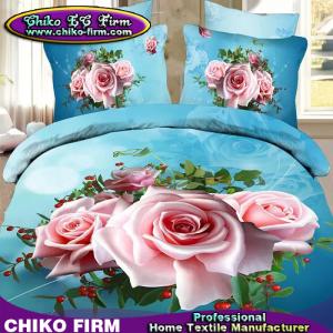 China China Supplier 100% High Quality Polyester Rose Print 3D Bedding Sets supplier