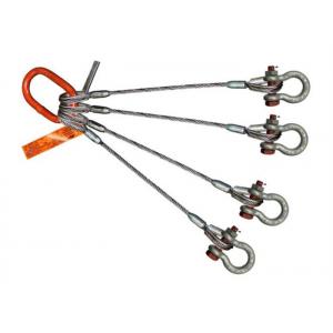 China Oem Flat Eye 12mm Wire Rope Lifting Slings Stainless Steel With Shackle supplier