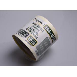 Print Eco friendly strong adhesive paper barcode household waste tracking sticker labels roll