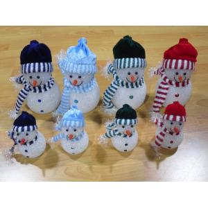 Multi Color  EVA  LED Flashing Snowman Toy For Christmas Indoor Outdoor Decoration