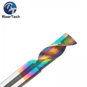 Aluminum Copper Single Flute End Mill With Colorful DLC Coating 3mm-80mm Length