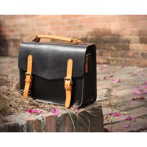 China LH-62-2 Black Ladies Leather Bags Cambridge Style Leather Women Handbags supplier