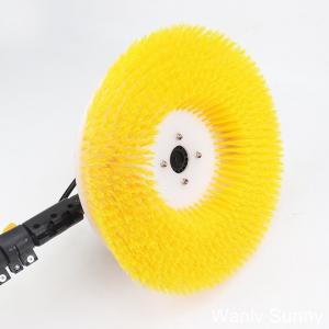 3.5 M Water Fed Pole Kit and 10 Cm Yellow Nylon Yarn Single-Disc Brush Head Solar Panel Washing Brush Double Power Supply Version WLS-3-3-3YL