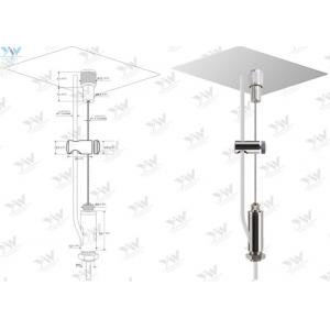 China Power Feed Steel Cable Suspended Wire Lighting Kit For Aluminium Profiles supplier