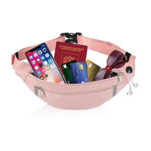 China Shoulder Wallet Fanny Pink Pouch Waist Bag Hiking Crossbody For Women 12.8X9.6 supplier