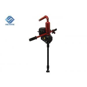 Handheld water well drilling machine, red colour, one man can handle, drill 40m depth