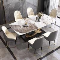 China Stainless Steel Marble Square Dining Room Tables Height 0.78M on sale