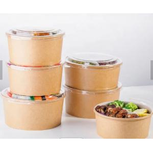 Disposable  Kraft Food Bowl Single Wall Packing Salad Paper Bowl