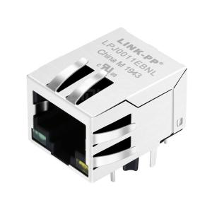 China Hanrun HR911105C Compatible LINK-PP LPJ0011EBNL 10/100 Base-T Tab vers le bas vert/jaune LED 1X1 Port Cat 5 Ethernet RJ45 prise supplier