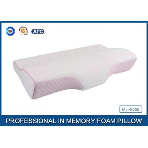 China Colorful Tencel Cover / Pipping Raised Curved Memory Foam Pillow 23.7X13.5X2.5-4.2 Inch supplier