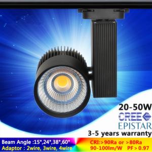 China 60 beam angle 3000k 30W cree led track light lamps 2,3,4 wire with CE RoHs supplier