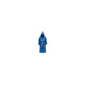 Deep Blue Monk Adult Hooded Cloak , Custom Cosplay Costumes For Women