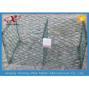 6 * 8cm Heav Duty Gabion Wire Mesh / Hexagonal Wire Cages For Rock Retaining Walls