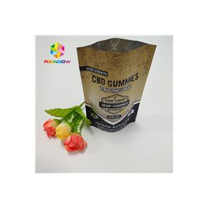 Doypack k Aluminum Foil Pouch Premium CBD Hemp Flower Tea Packaging Smell Proof Children Resistant Pouch