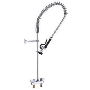 Polished Chrome Pre Rinse Faucet Wall Mounted Pre Rinse Sprayer