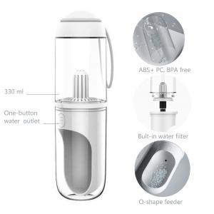 China BPA free Portable Pet Feeders Filtered Plastic Water Bottle For Cats Dogs supplier
