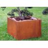 China Box Shape Corten Steel Planter For Outdoor / Garden / Public Decoration wholesale