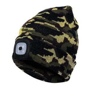 China Factory Price LED Lighted Beanie Cap Hip Hop Men Knit Hat Winter Warm Hunting Camping Running Hat Gifts For Woman Man supplier