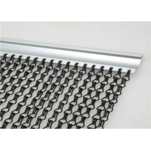 China 1.6 Mm Chain Link Curtain , Aluminium Chain Insect Door Fly Screen Curtain supplier