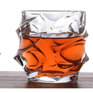 China 320ml Big Wine Whiskey Glass Sets / Machine Made Crystal Whiskey Glasses supplier