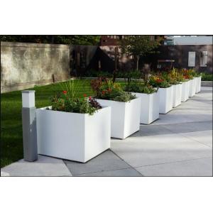 Factory direct sales light weight white fiber clay outdoor garden planter ,flower pot, and pottery