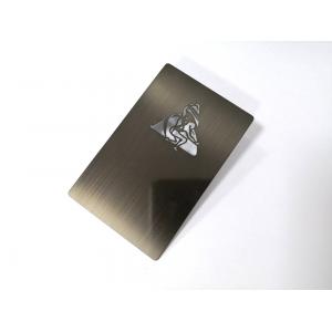 China Luxury Electroplated Matte IP Black Metal Business Card Brushed Finished supplier