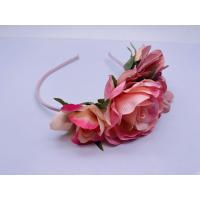 China Teenager Pink Flower Hair Accessory Headband Multipurpose Durable on sale