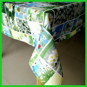 Printed patched work designs table cloths made of 100% polyester fabrics of 180gsm