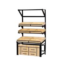 China Light Duty Fruit And Vegetables Shelves Single Side Display Rack on sale