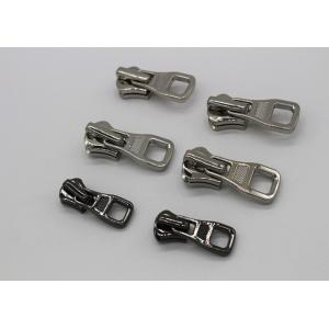China Silver Color Coat Zipper Pull Replacement Parts , Zinc - Alloy Metal Zipper Slider supplier