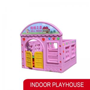 China Pink Sweet Candy Toys Kindergarten Indoor Plastic Playhouse For Kids supplier