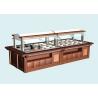 Wood Structure Marble Stone Hot Buffet Counter, Commercial Buffet Equipment