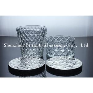 Luxury Glass Candle Holder with lid, cheap glass water cup