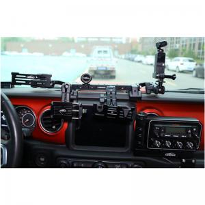 Jeep Wrangler Phone GoPro CB Microphone and DSLR Cameras Holder with Geometric Design