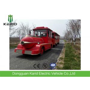 China Diesel Power 42 Seats Small Trackless Train For Amusement Park Low Emission supplier