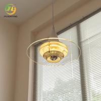 China Modern Simple White Transparent Restaurant Light Indoor Hotel Bedroom Office Glass Metal PH UFO Light on sale