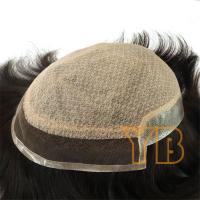 China Men toupee systems Topper Hair Invisible Hairline Men Replacement Hairpieces Men Wig Silk Base Human Hair Toupee on sale