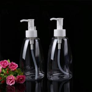 300ml cosmetic plastic transparent liquid soap pet bottle with lotion pump