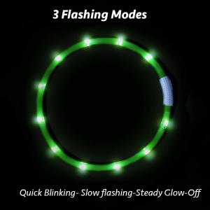 Silicone Cuttable Nite Glow Dog Collar USB Rechargeable For Small Medium Large Dogs