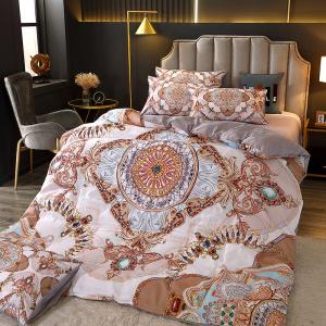 China Ensemble de literie d'impression numérique avec couverture de couette en polyester et draps de lit de luxe wholesale