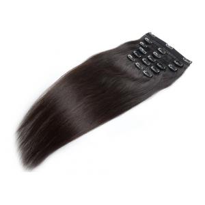 No Tangle Clip In Natural Hair Extensions , Straight Clip In Hair Extensions