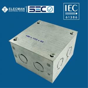 China IEC 61386 Steel Electrical Conduit Junction Box Welded Outside Electrical Junction Box supplier