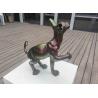 0.8M High Stainless Steel Custom Cat Sculpture With Chamelized Painting