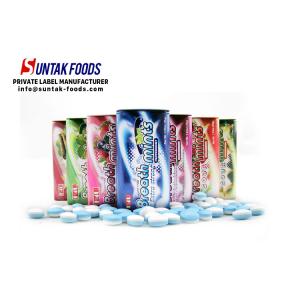 China Tin Package Xylitol Press Mint Fruit Chews Candy 35g For Chain Stores supplier