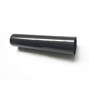 China Epoxy Round 3K Carbon Fiber Tube Roll Wrapped For Marine supplier