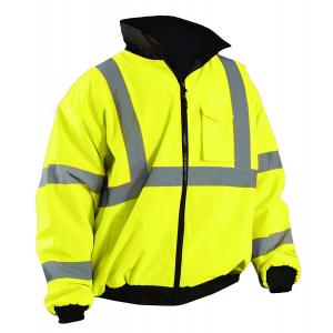 300D Oxford Construction Hi Vis Waterproof Jacket ANSI EN20471