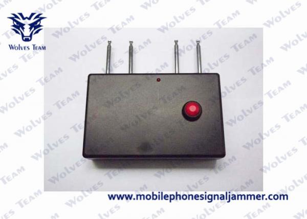 Portable Quad Band RF Jammer 310MHz / 315MHz / 390MHz / 433MHz 400mA Working